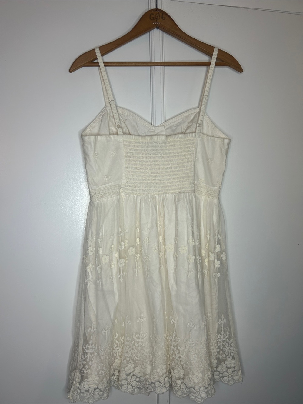 American Eagle Ivory Lace Boho Mini Dress - Picture 7 of 9